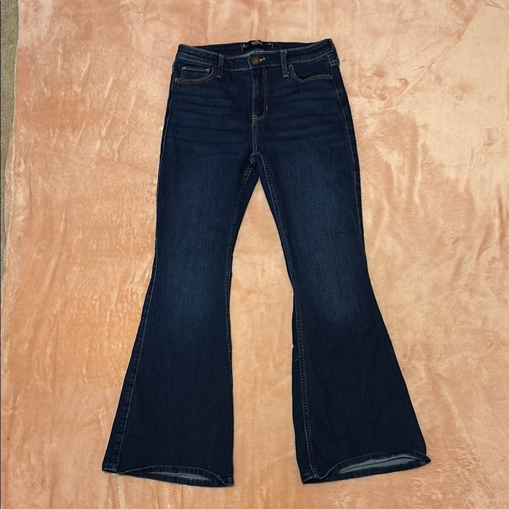 Hollister Blue Flare Wide Leg Jeans